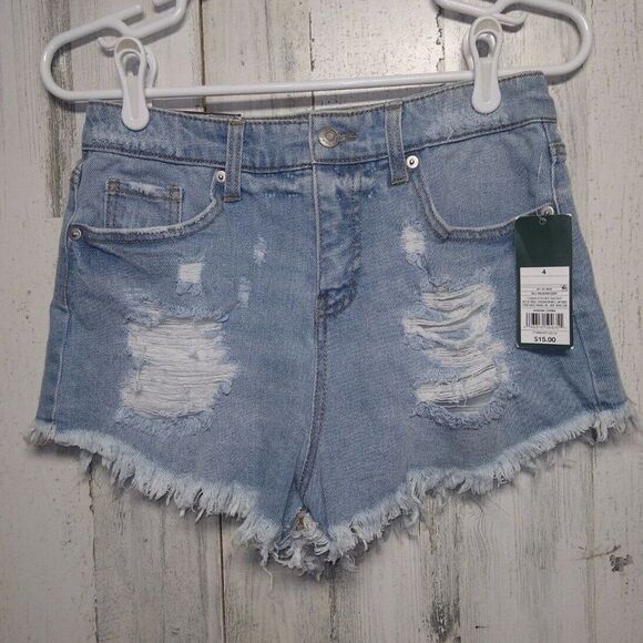 Wild Fable Women's Distressed High Rise Denim Shorts Sz 4 - Picture 1 of 4